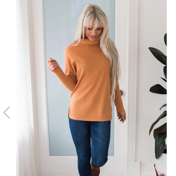 Mustard Turtleneck Sweater - Picture 3 of 6